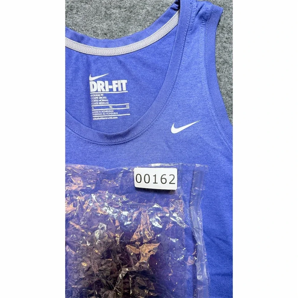 Nike Dri-FIT Tank Top Womens XL Blue Scoop Neck Sleeveless Activewear